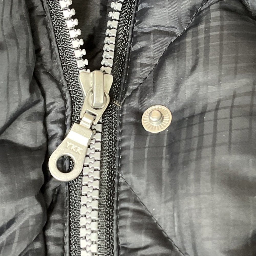Eddie Bauer Vest Womens Med EB650 Black Goose Down Quilted Puffer Zip Pockets - Picture 9 of 16